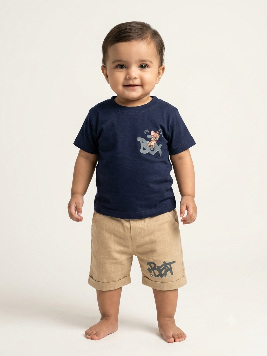 Boys Jerry Character Graphic T-Shirt and Shorts Set