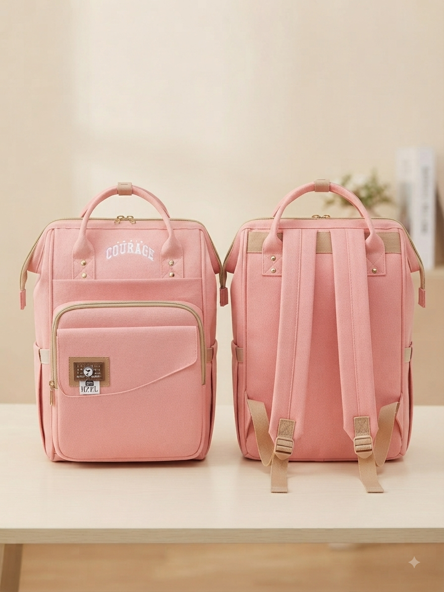 Stylish Multi-Pocket Waterproof Canvas School College Laptop Backpack And Casual Travel Daypack Bag For Women