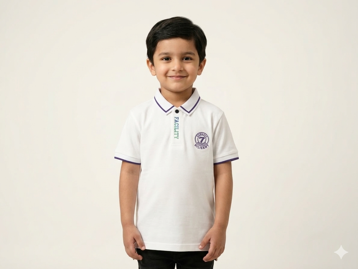 Premium Boys' Contrast Tipped Cotton Polo Shirt – Classic Short Sleeve Casual Smart Collar Neck Top