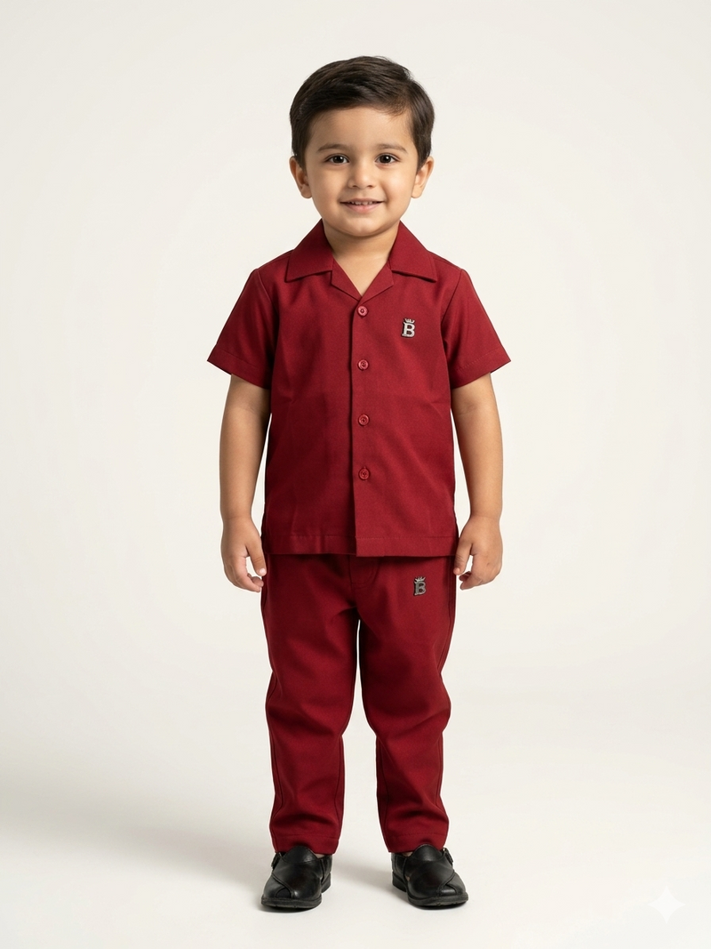 Premium Cotton Co-ord Set for Boys: Elegant Shirt and Comfortable Matching Pants