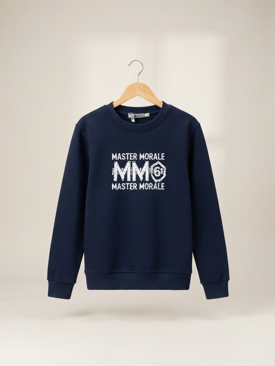 Master Morale Graphic Print Fleece Sweatshirt For Men And Women Casual Winter Wear