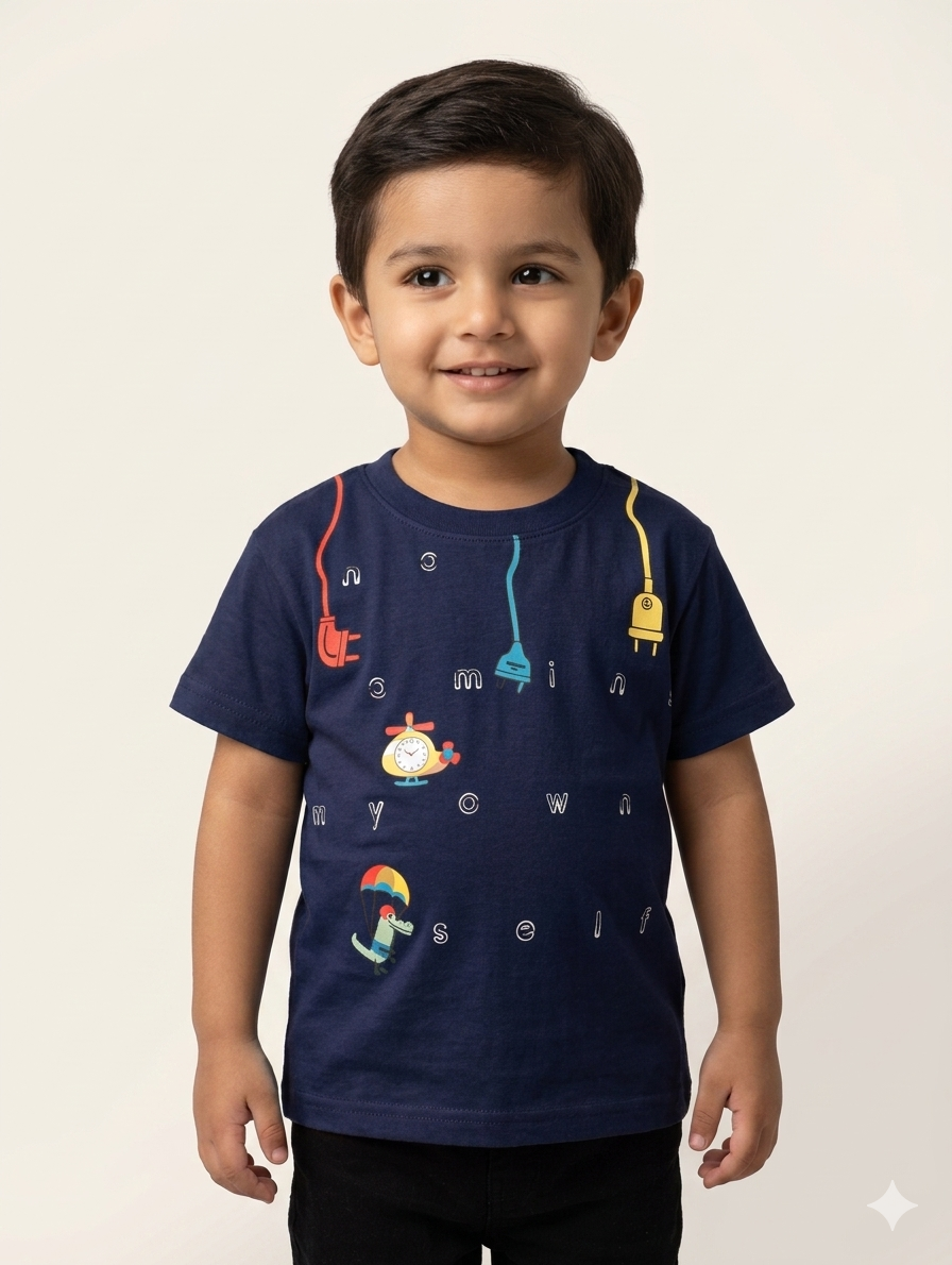 Vibrant Toddler Graphic Tees - Comfortable Cotton Crew Neck Shirts for Playful Little Boys
