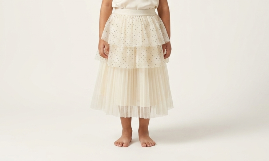 Elegant Girls' Sleeveless Top and Tiered Tulle Maxi Skirt Two-Piece Party Dress Set