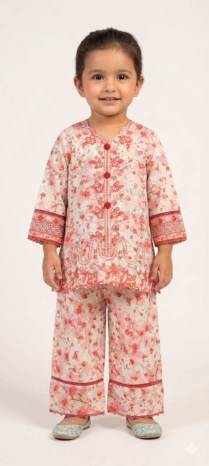 This charming two-piece outfit is designed for comfort and style, perfect for any special occasion or casual wear.