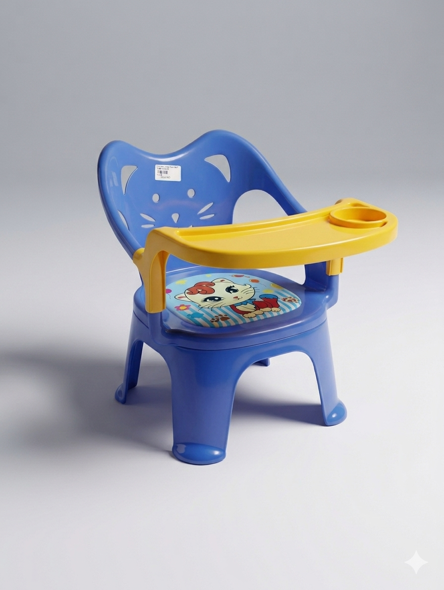 Colorful Ergonomic Kids Activity Chair with Removable Feeding Tray and Comfortable Cartoon Padded Seat