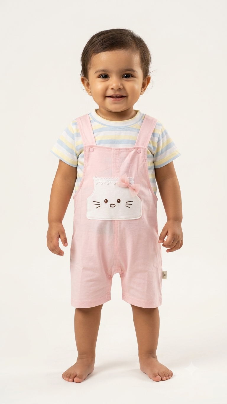Adorable Baby Rabbit Overalls - Soft Cotton Summer Romper for Infants and Toddlers (Copy)