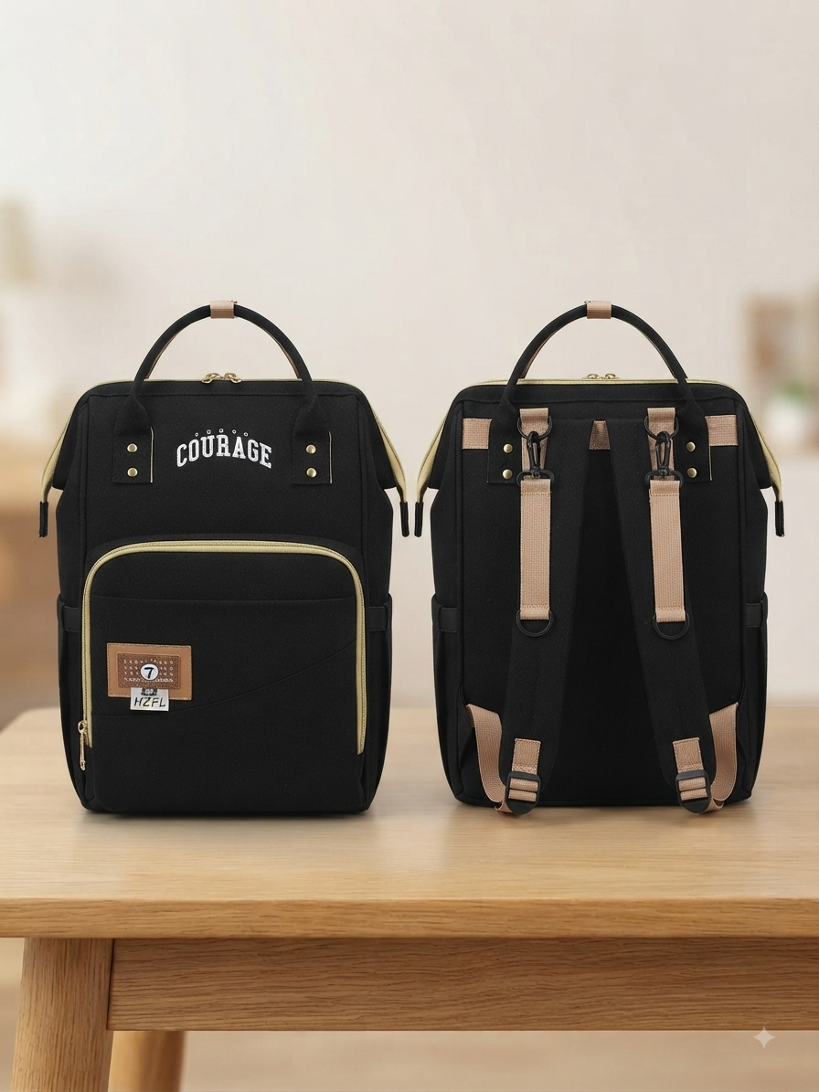 Stylish Multi-Pocket Waterproof Canvas School College Laptop Backpack And Casual Travel Daypack Bag For Women