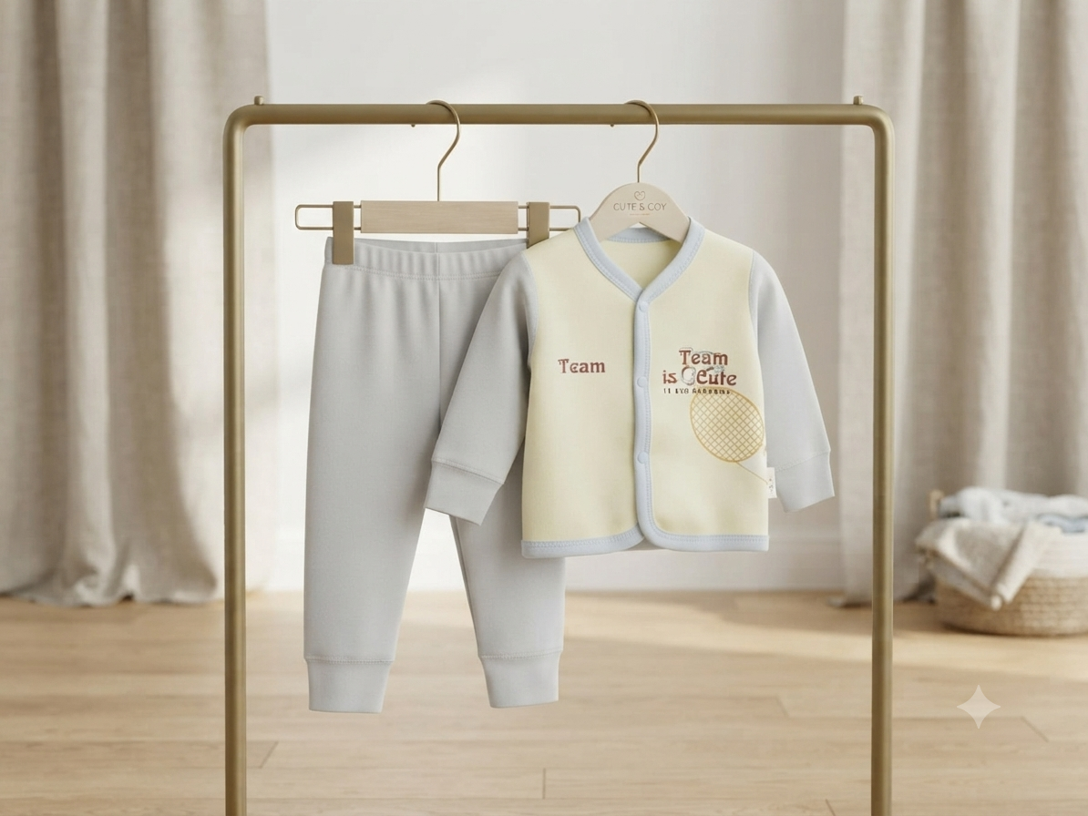 Cute Baby Cotton Top and Pants Set