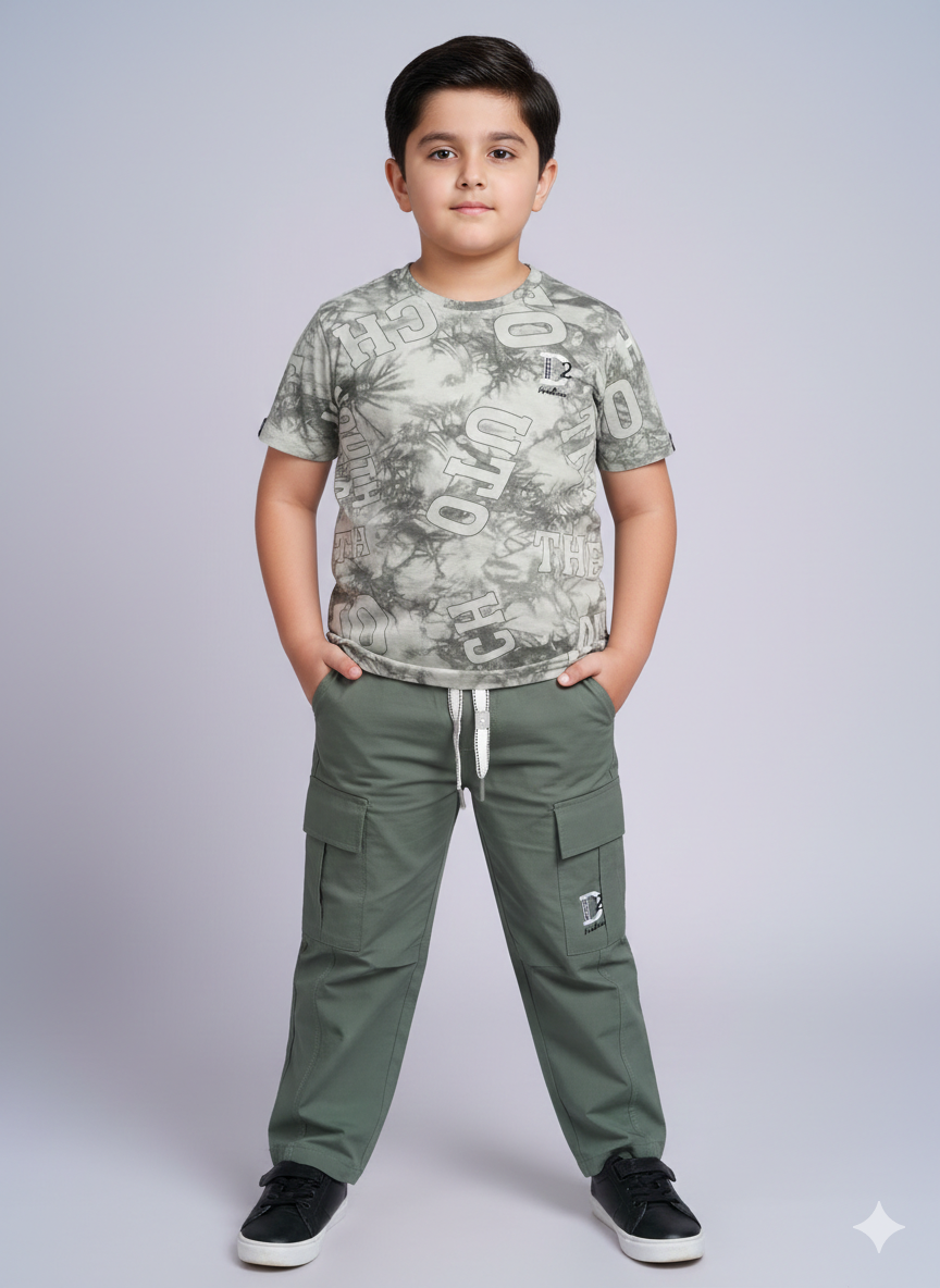 Stylish Boys’ Trouser & T-Shirt Set | Comfortable & Trendy Kids Outfit