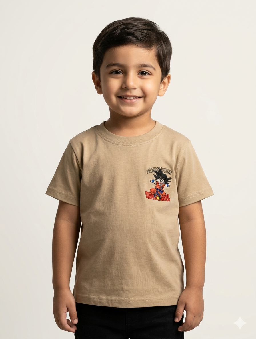 Boys' Goku Dragon Ball Z Graphic Cotton T-Shirt – Heroic Anime Style for Active Kids