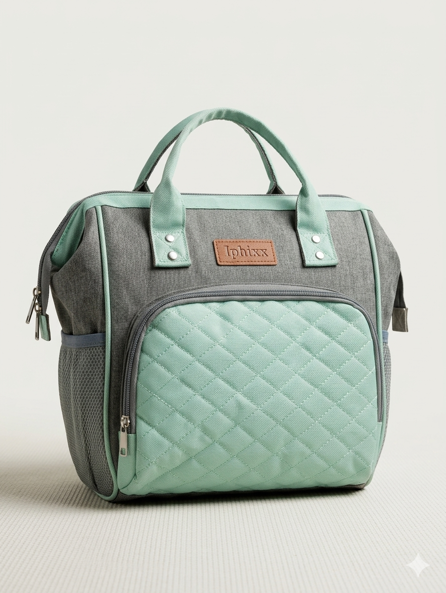 Iphixx Quilted Insulated Lunch Bag: Stylish Waterproof Thermal Tote for Office, School, and Travel