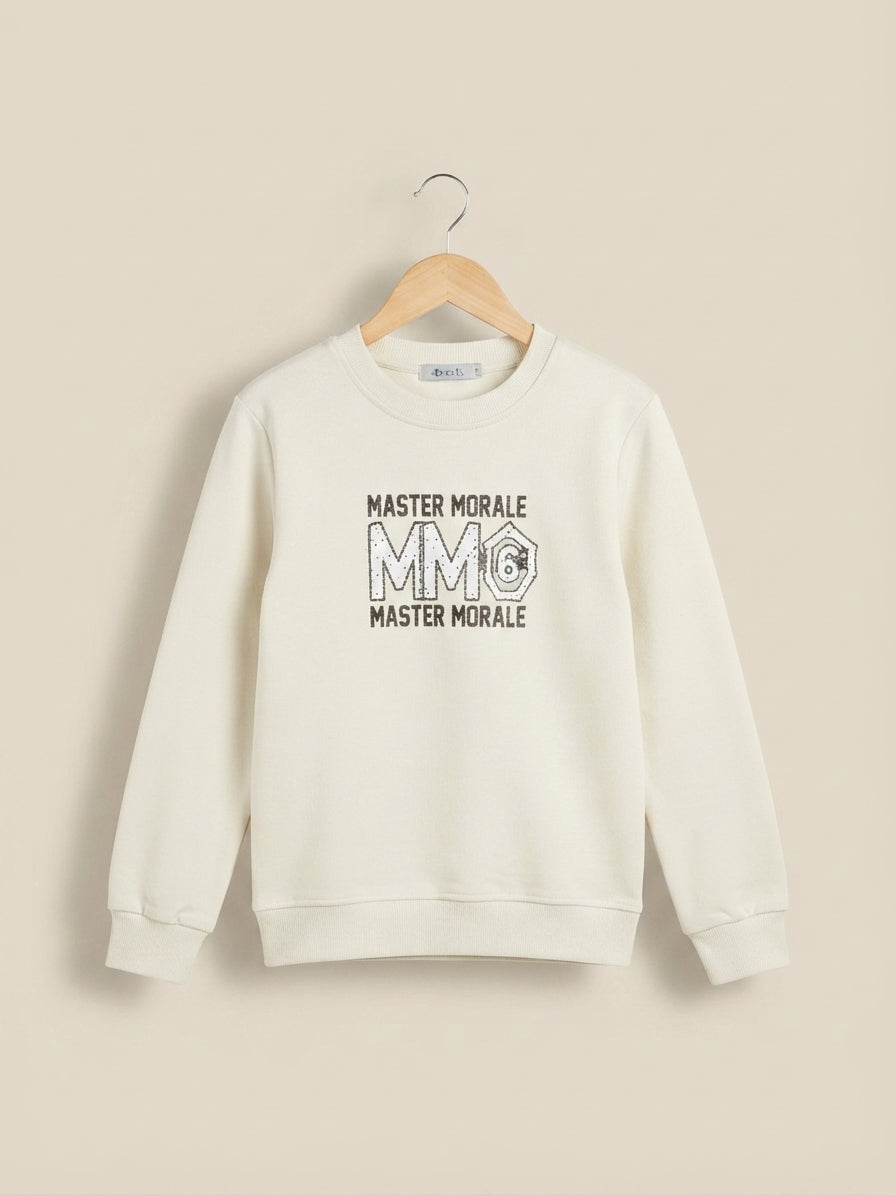 Master Morale Graphic Print Fleece Sweatshirt For Men And Women Casual Winter Wear