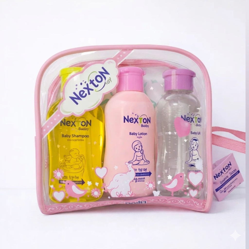 Nexton Baby Care Complete 6 Pieces Gift Set Including Shampoo Lotion Oil Soap And Cleanser Kit