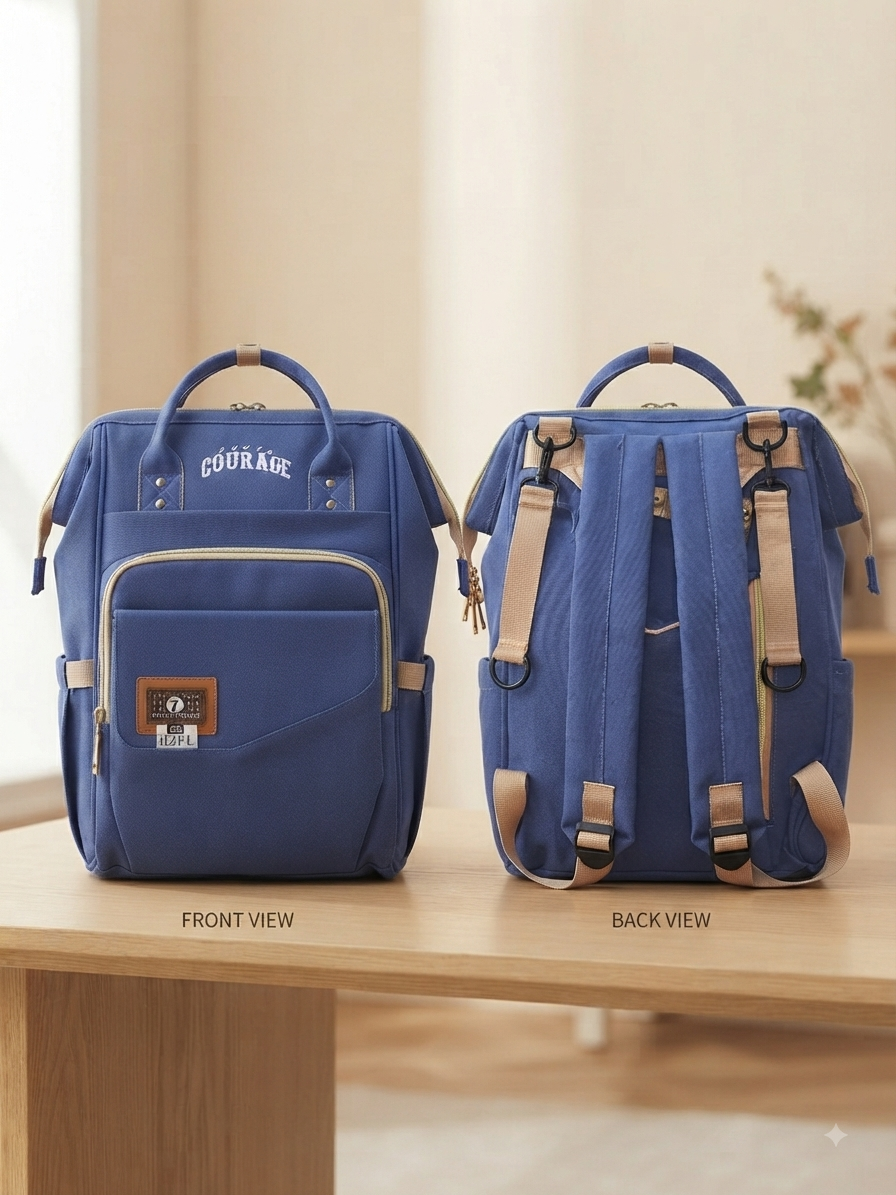 Stylish Multi-Pocket Waterproof Canvas School College Laptop Backpack And Casual Travel Daypack Bag For Women