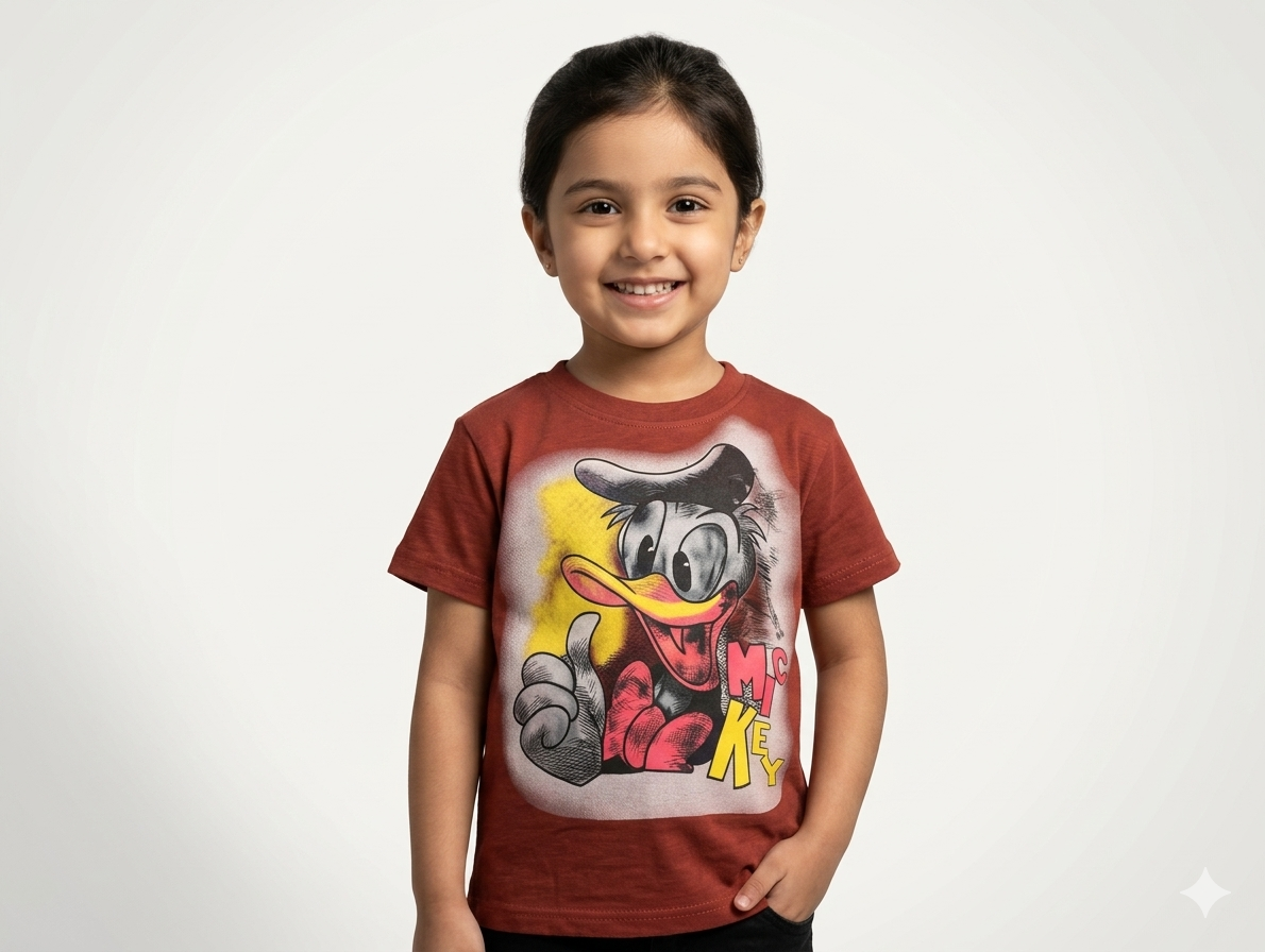 Kids Donald Duck Graphic Tee - Classic Cartoon Character Short Sleeve Cotton Casual Fashion T-Shirt