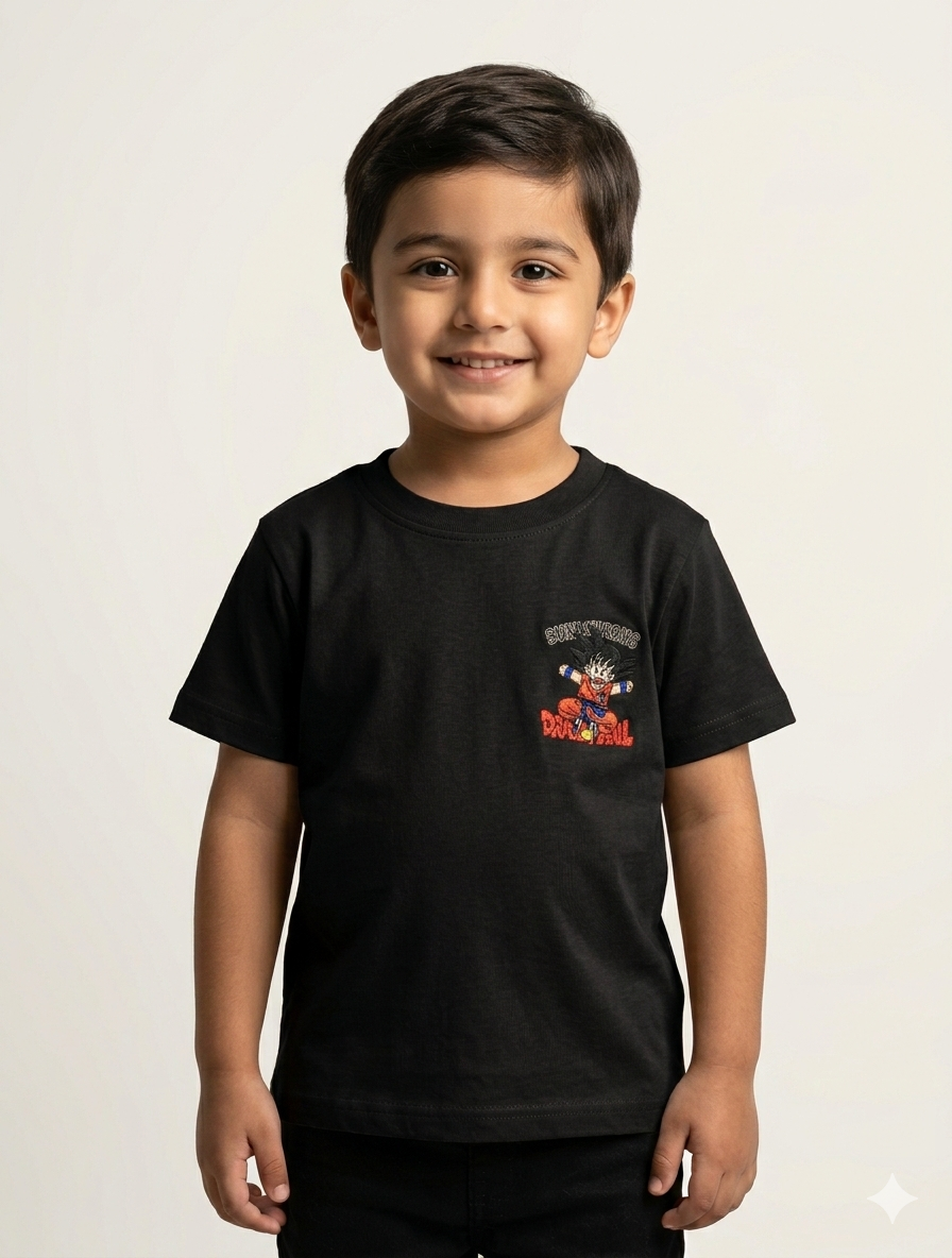 Boys' Goku Dragon Ball Z Graphic Cotton T-Shirt – Heroic Anime Style for Active Kids