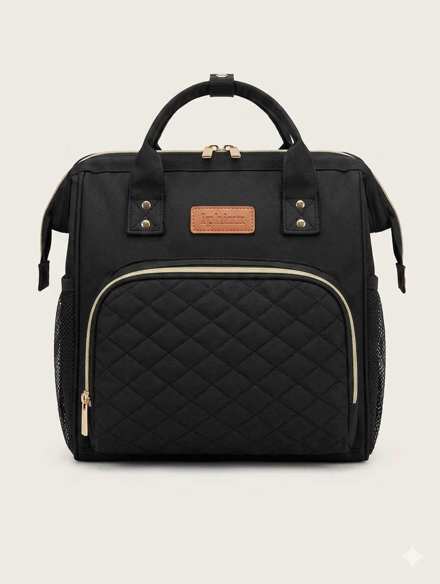 Iphixx Quilted Insulated Lunch Bag: Stylish Waterproof Thermal Tote for Office, School, and Travel