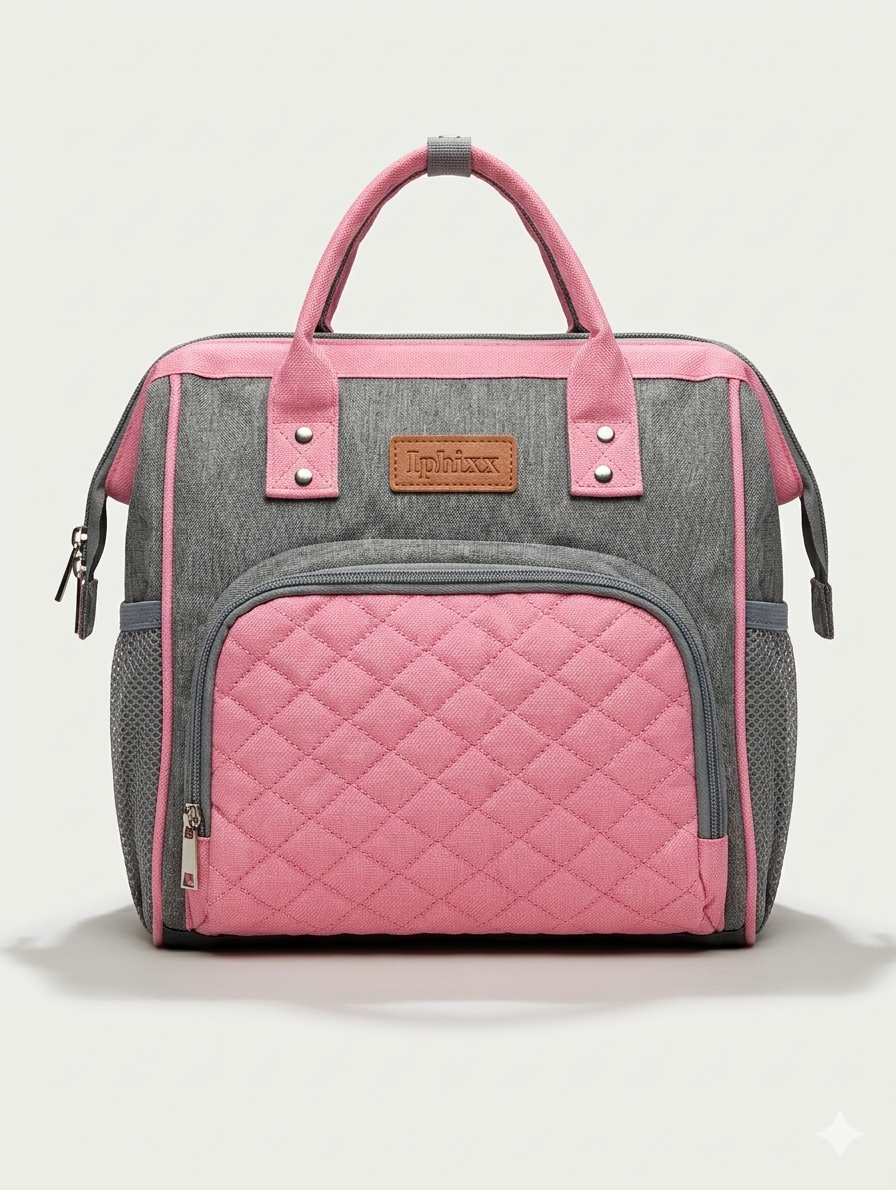 Iphixx Quilted Insulated Lunch Bag: Stylish Waterproof Thermal Tote for Office, School, and Travel