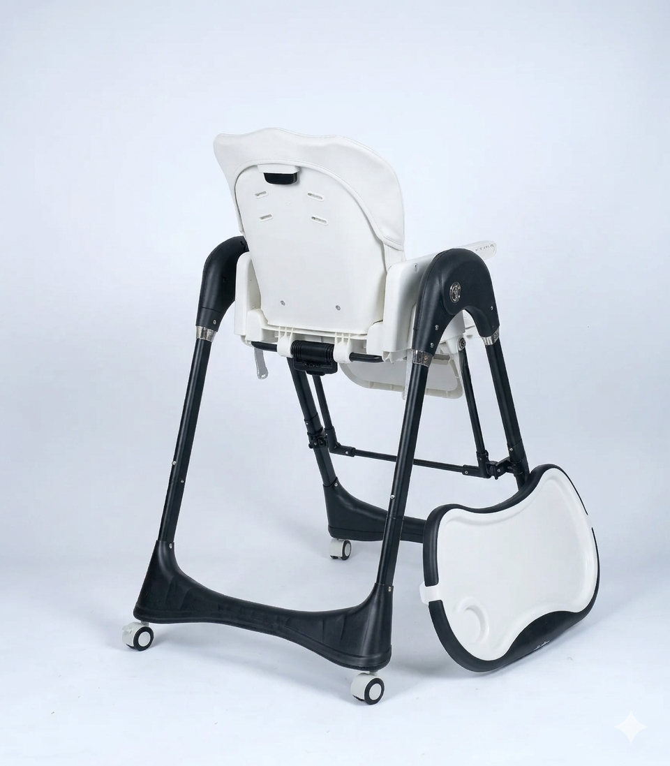 Kidilo Electric Baby High Chair | Automatic Folding Multi-Functional Reclining Seat with Detachable Tray
