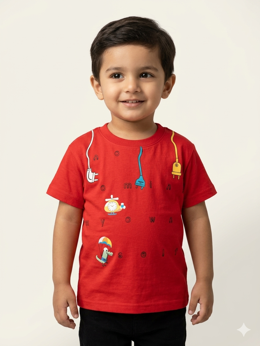 Vibrant Toddler Graphic Tees - Comfortable Cotton Crew Neck Shirts for Playful Little Boys