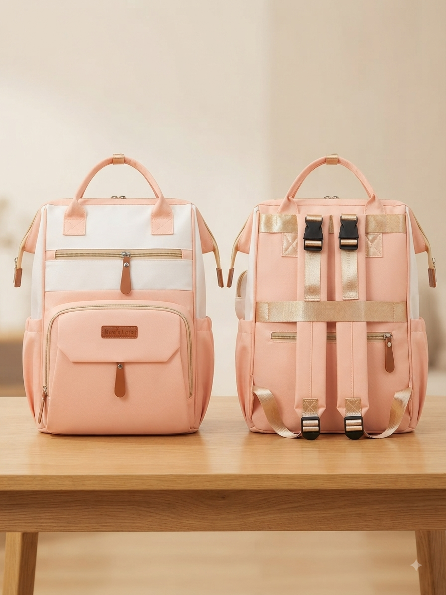 Stylish Multi-Pocket Waterproof Canvas School College Laptop Backpack And Casual Travel Daypack Bag For Women