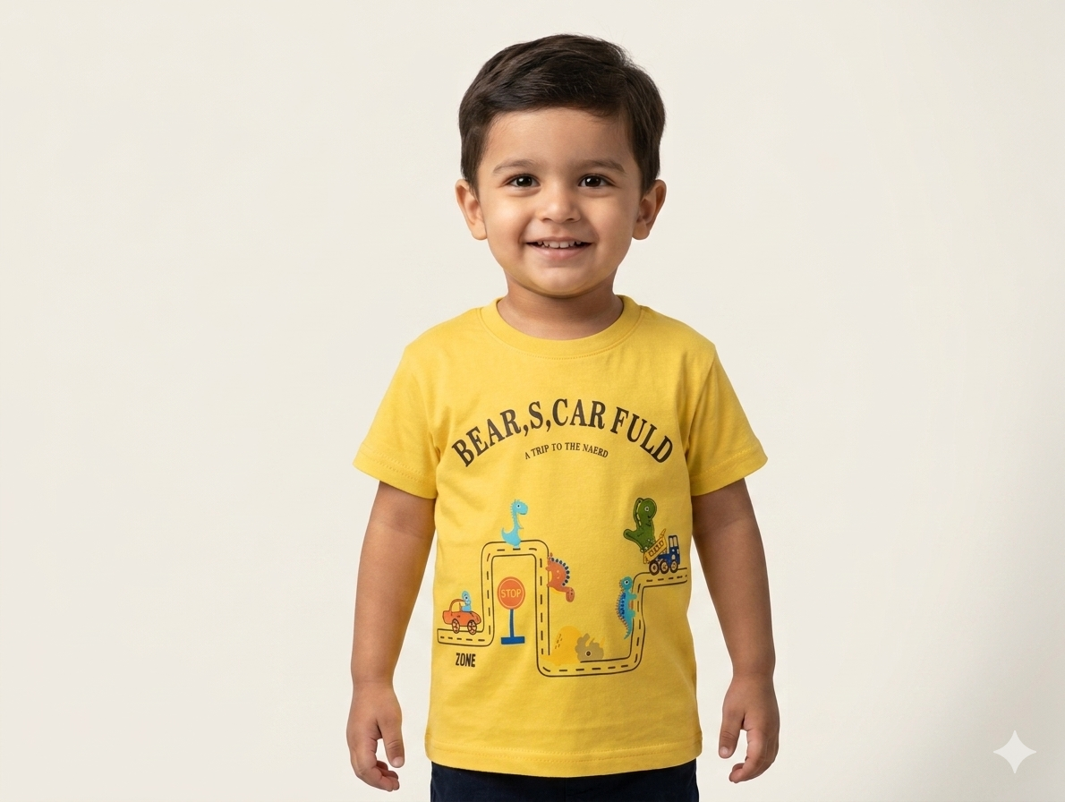 Toddler Boy Dinosaur Road Trip Graphic Tee - Soft Cotton T-Shirt in Multiple Vibrant Colors