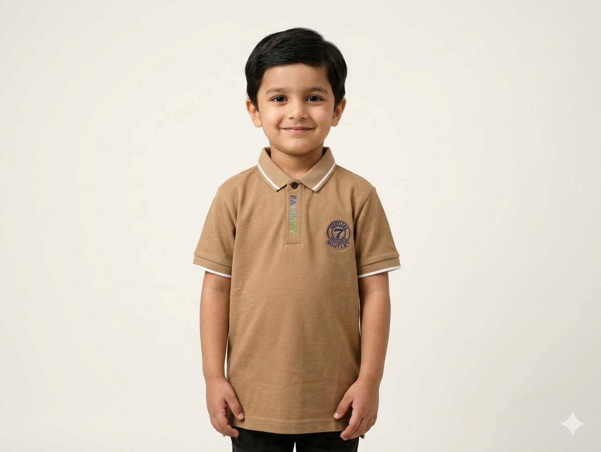 Premium Boys' Contrast Tipped Cotton Polo Shirt – Classic Short Sleeve Casual Smart Collar Neck Top