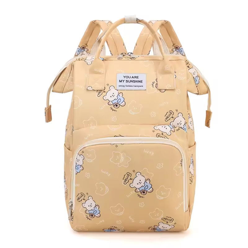 Premium “You Are My Sunshine” Mommy Backpack – Multi-Pocket, Waterproof, Lightweight | Colors: Beige, Purple, Blue & Pista Green