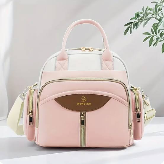Luxury Multi-Pocket Mommy Bag – Stylish, Spacious & Waterproof Diaper Handbag for Modern Moms
