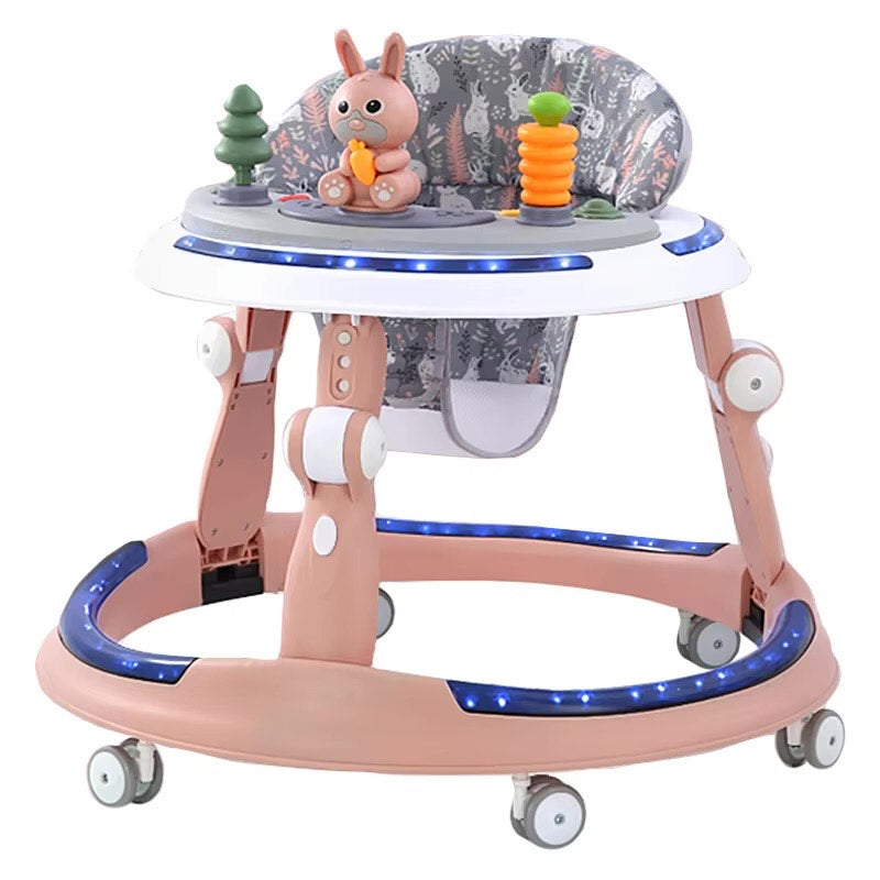 Premium Baby Walker with Activity Toys – Foldable, Adjustable Height, 360° Wheels (Green)