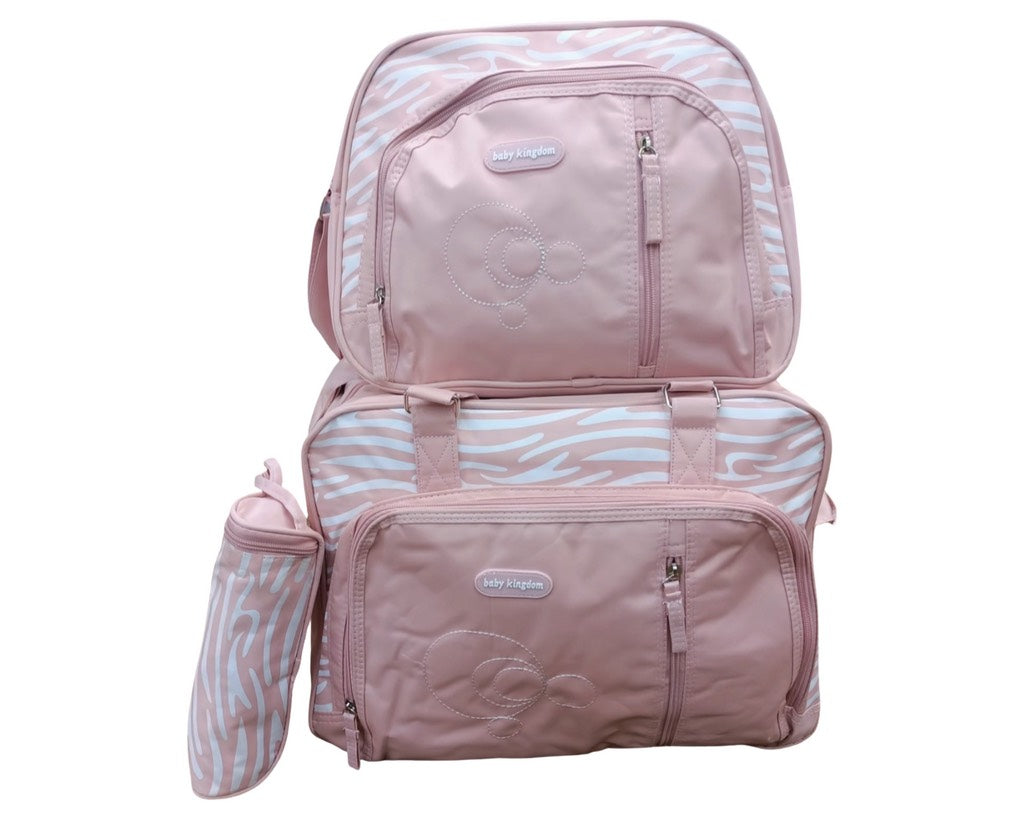 Premium 3-Piece Baby Diaper Bag Set – Large Capacity, Travel Organizer with Bottle Holder