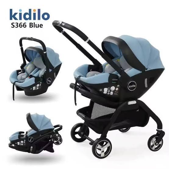 Kidilo S366 combines a modern stroller and baby car seat into one versatile travel system.