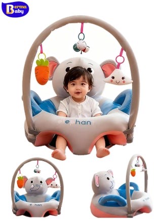 Elephant Baby Support Seat with Activity Toys – Soft & Comfortable Sitting Chair