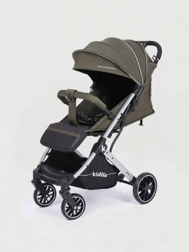 Kidilo K12 Premium Baby Stroller – Ultra Comfort, Smooth Ride & Travel-Friendly Design (Black)