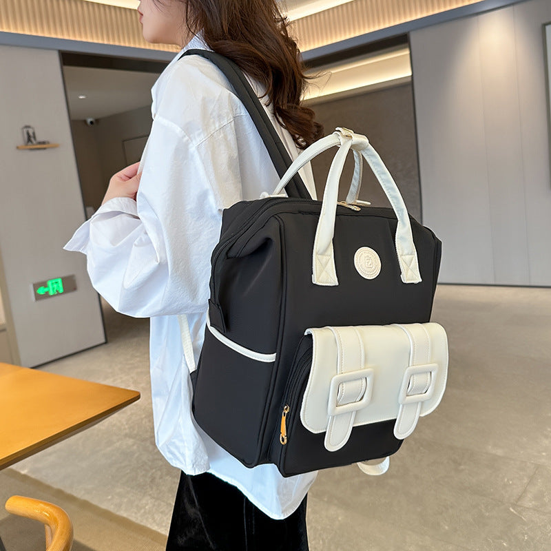 Elegant Mommy Diaper Backpack with Front Flap Pocket – Spacious, Stylish & Durable