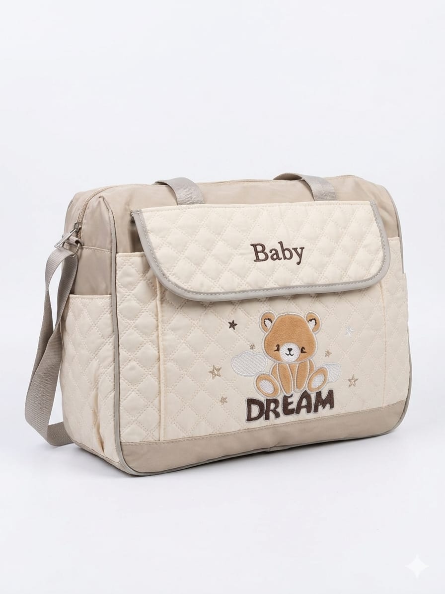 Premium Quilted Baby Diaper Bag: Stylish and Functional "Dream" Design for Parents