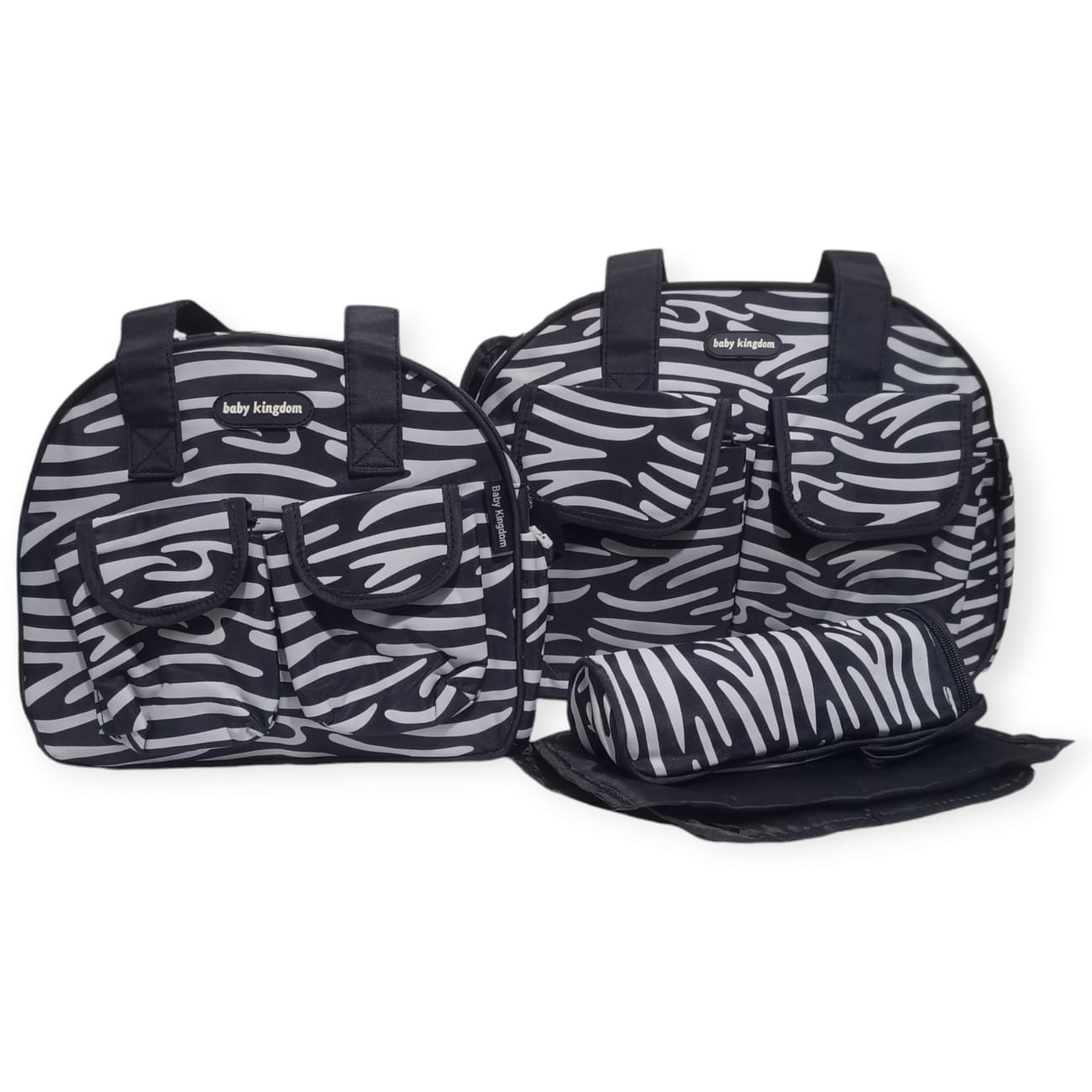 Zebra Print Baby Diaper Bag Set: Stylish, Spacious & Durable Organizer for Parents