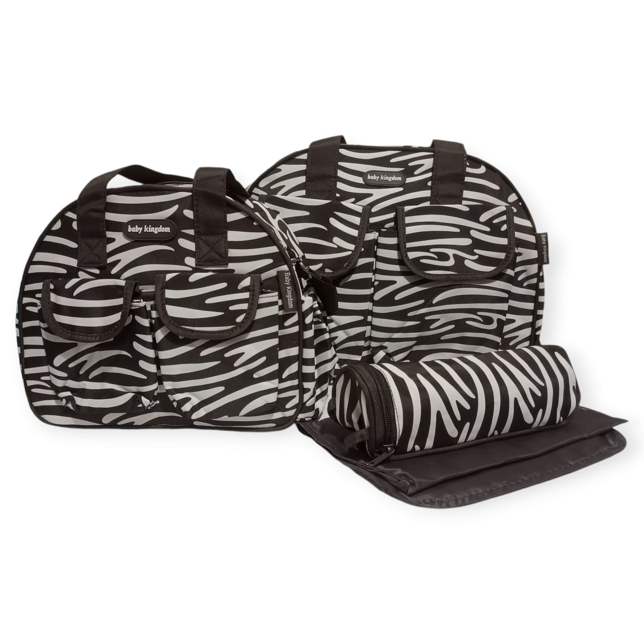 Zebra Print Baby Diaper Bag Set: Stylish, Spacious & Durable Organizer for Parents