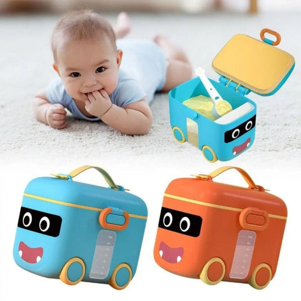 Cartoon Car Shape Baby Milk Container & Snack Dispenser
