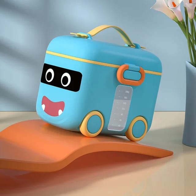 Cartoon Car Shape Baby Milk Container & Snack Dispenser