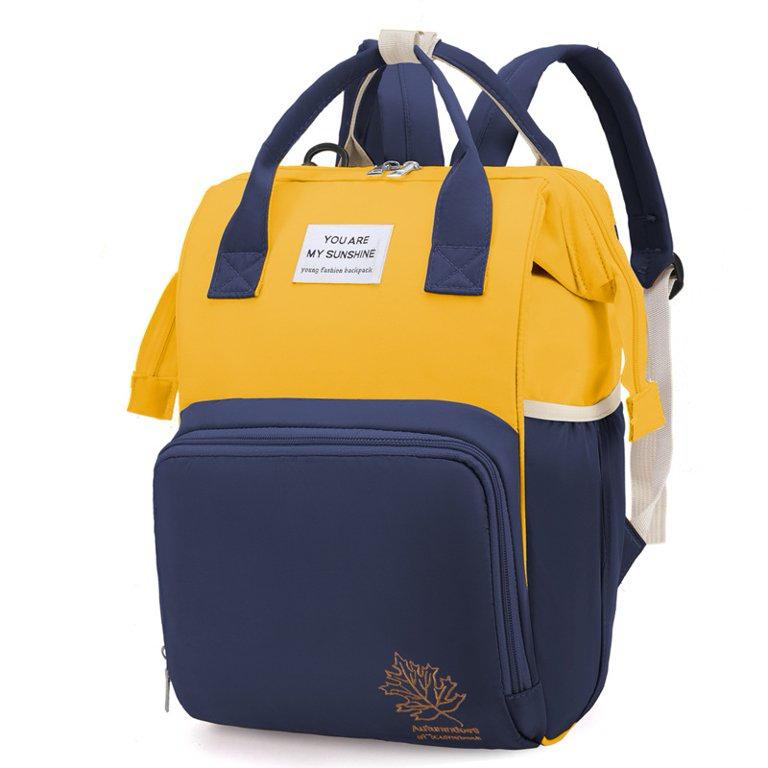 Stylish Waterproof Mommy Backpack – Large Capacity Travel Diaper Bag (Pink,Purple,Blue)