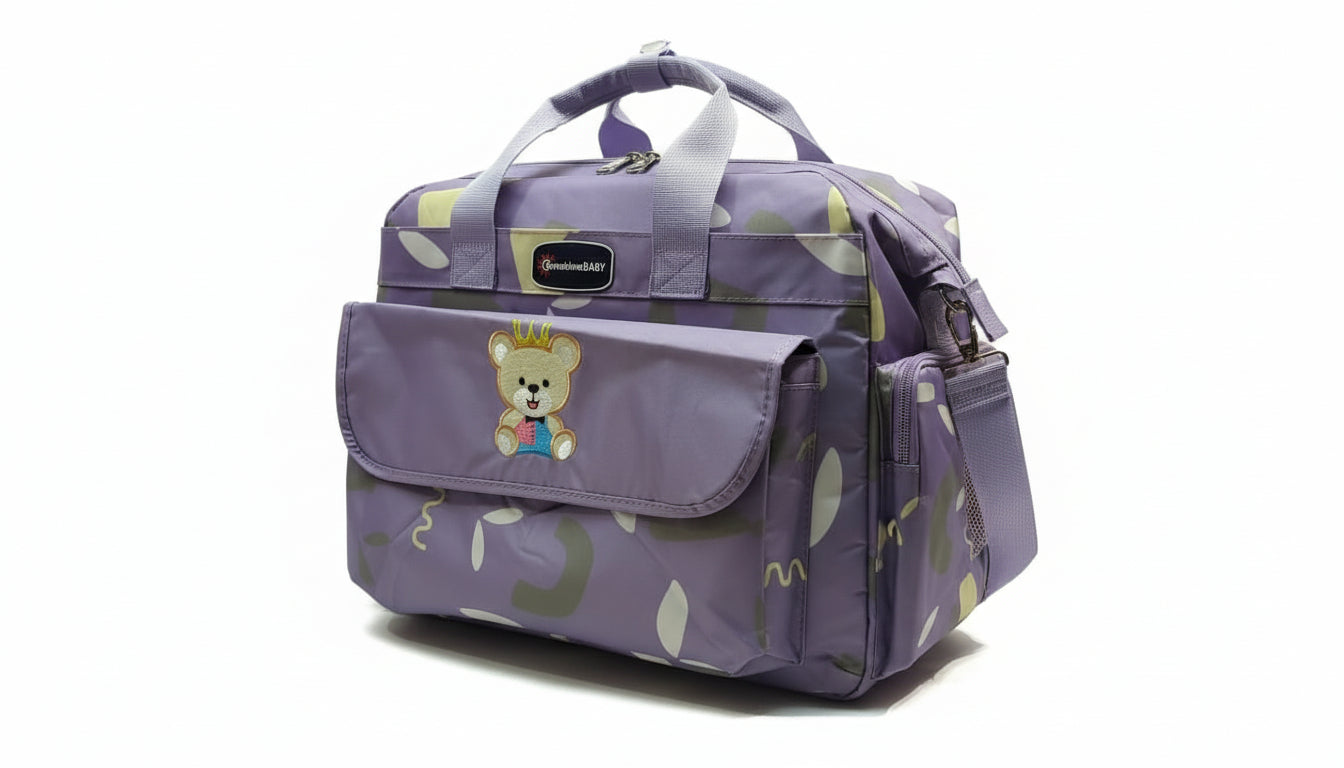Sunshine Baby Mother Bag – Cute Bear Design, Spacious & Travel-Friendly Diaper Bag