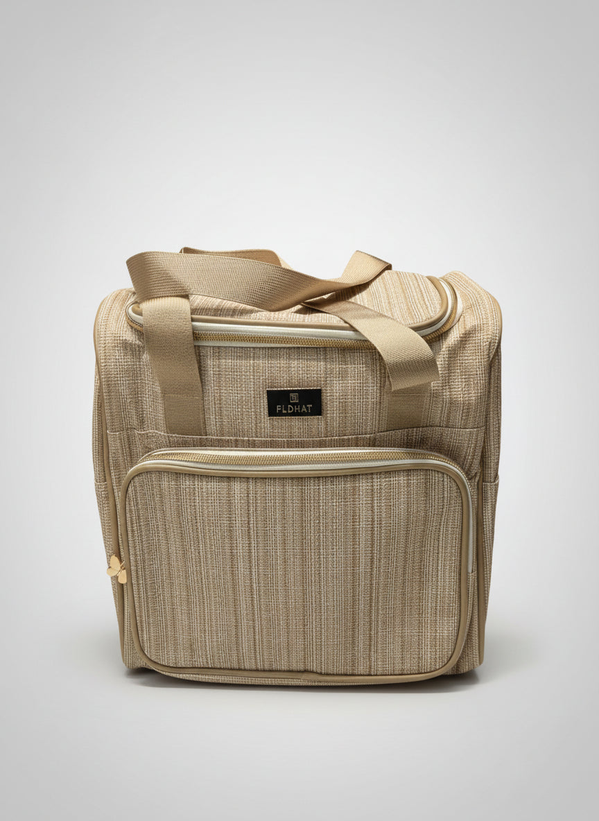 Premium FLDHAT Designer Multi Functional Textured Travel Tote And Luxury Diaper Bag For Modern Parents