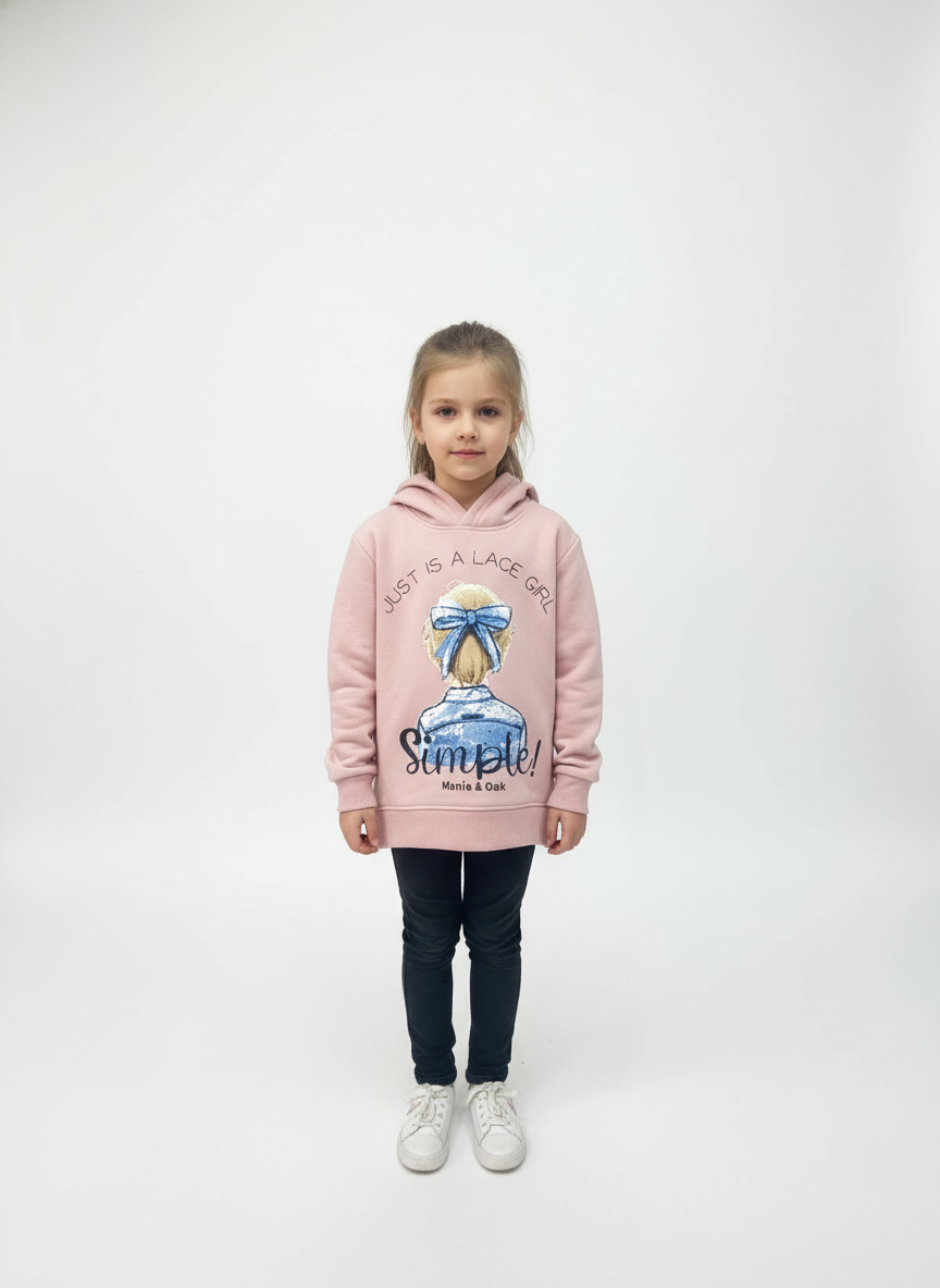 Premium Winter Hoodie for Boys & Girls | Black & Pink | Sizes 6–14 Years