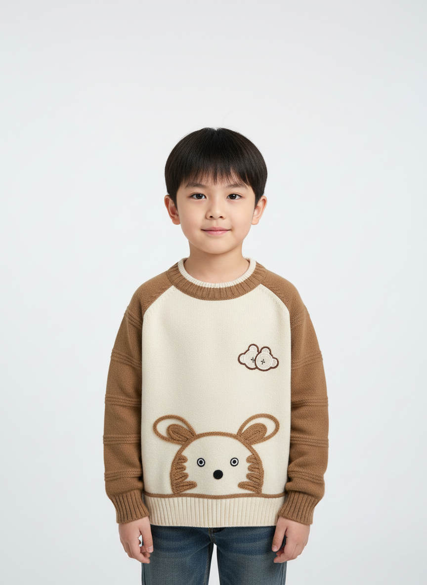 Premium Bear Graphic Winter Sweatshirt – Imported China Stuff (1–4 Years)