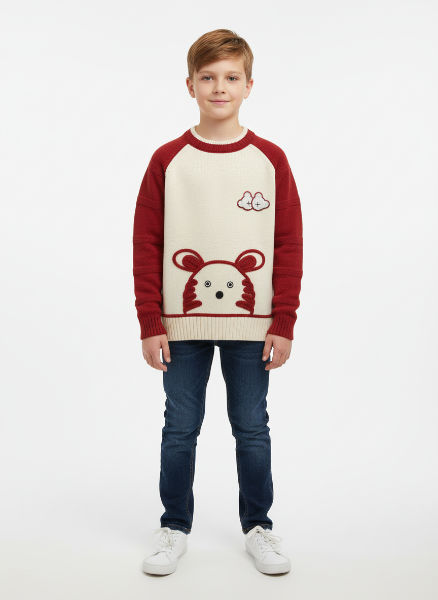 Premium Bear Graphic Winter Sweatshirt – Imported China Stuff (1–4 Years)