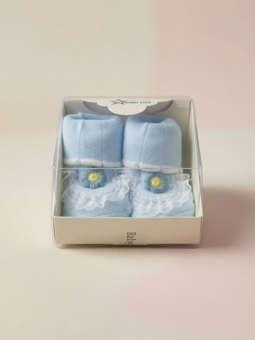 Adorable Floral Lace Baby Booties Gift Set for Comfortable and Stylish Little Feet